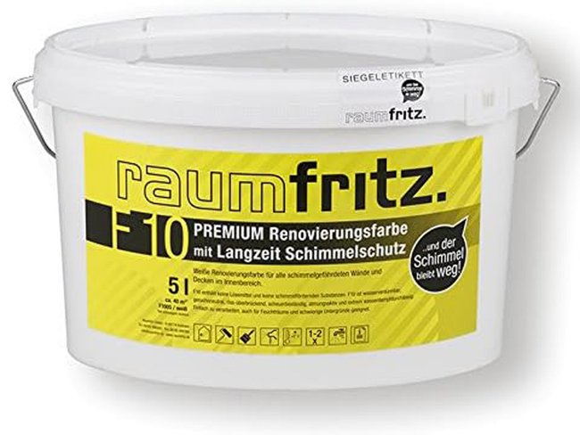 Schimmel-Schutz-Farbe Testsieger – Raumfritz F10 Premium Schimmelschutzfarbe (5 Liter) Schimmel-Schutz-Farbe Testsieger – Raumfritz F10 Premium Schimmelschutzfarbe (5 Liter)