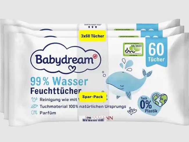 Feuchttücher-Test – Babydream Feuchttücher mit 99 % Wasser Feuchttücher-Test – Babydream Feuchttücher mit 99 % Wasser