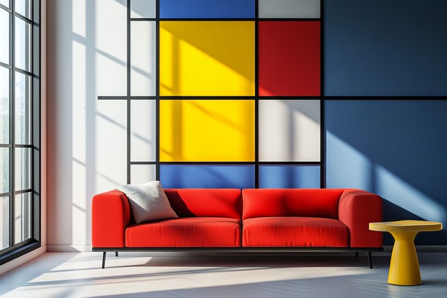 Wohntrend 2025 Einrichtungsgestaltung im Mondrian-Stil Wohntrend 2025 Einrichtungsgestaltung im Mondrian-Stil