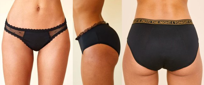 Periodenslips von Sisters Republic: 3 Modelle Periodenslips von Sisters Republic: 3 Modelle