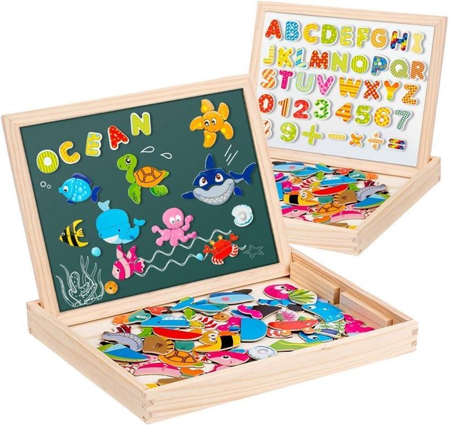 Maltafel für Kinder - Uping Magnetisches Holzpuzzle Staffelei Maltafel für Kinder - Uping Magnetisches Holzpuzzle Staffelei