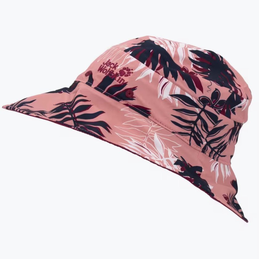 Jack Wolfksin Accessoires Victoria Leaf Hat in Rosa