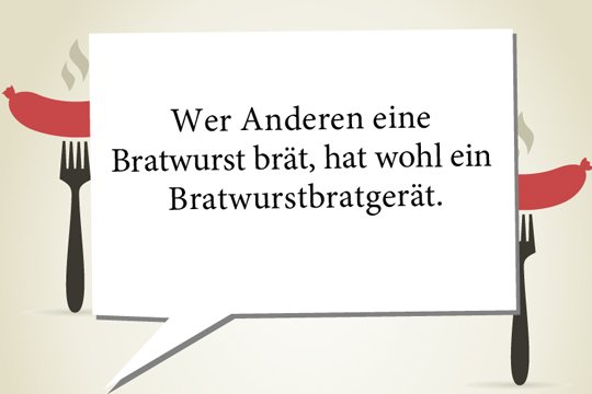 Zungenbrecher: Bratwurst