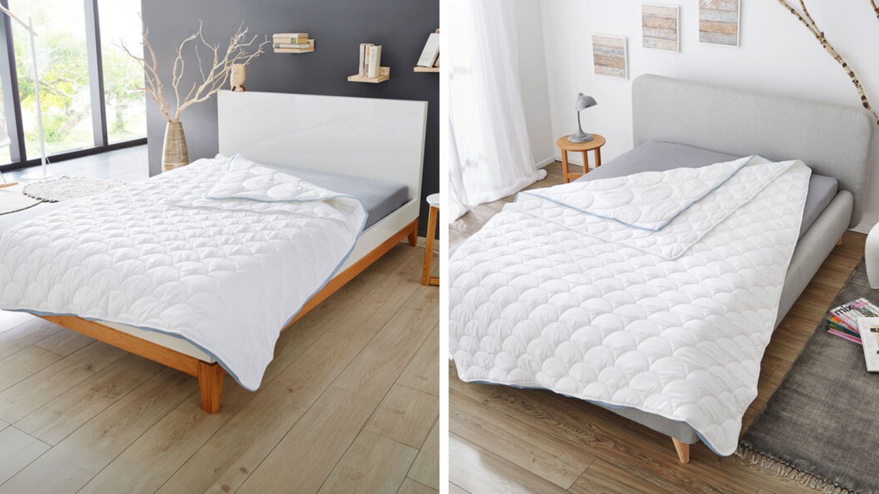 Aldi NOVITESSE Vier-Jahreszeiten-Bettdecke Collage