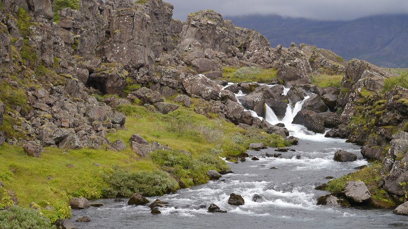 Wassermassen im Thingvellir Nationalpark