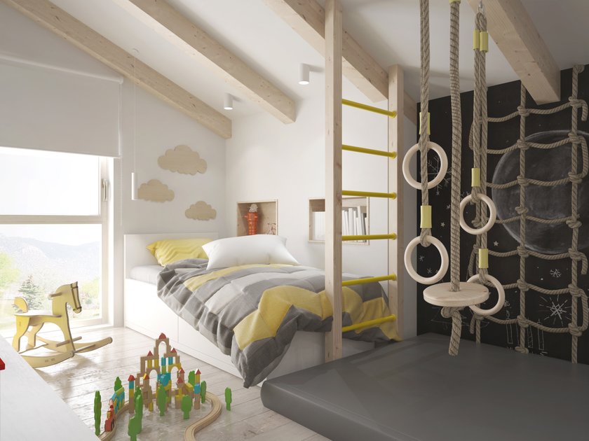 Kletterwand Kinderzimmer