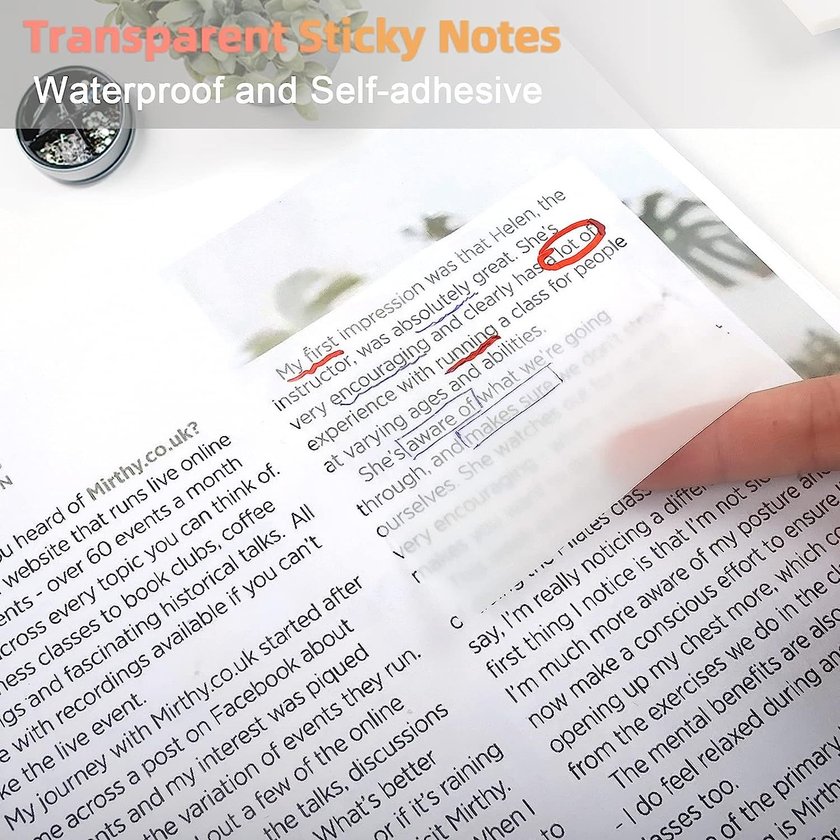 Transparente Sticky Notes
