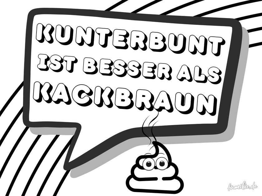 Anti-Rassismus-Plakat-Vorlagen Kunterbunt ist besser als kackbraun