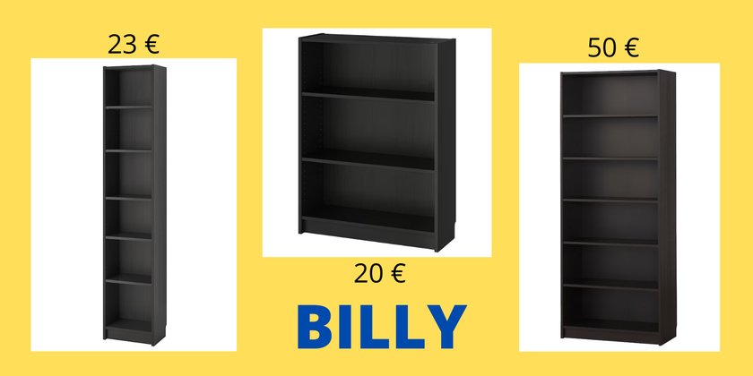 BILLY Regale in schwarzbraun